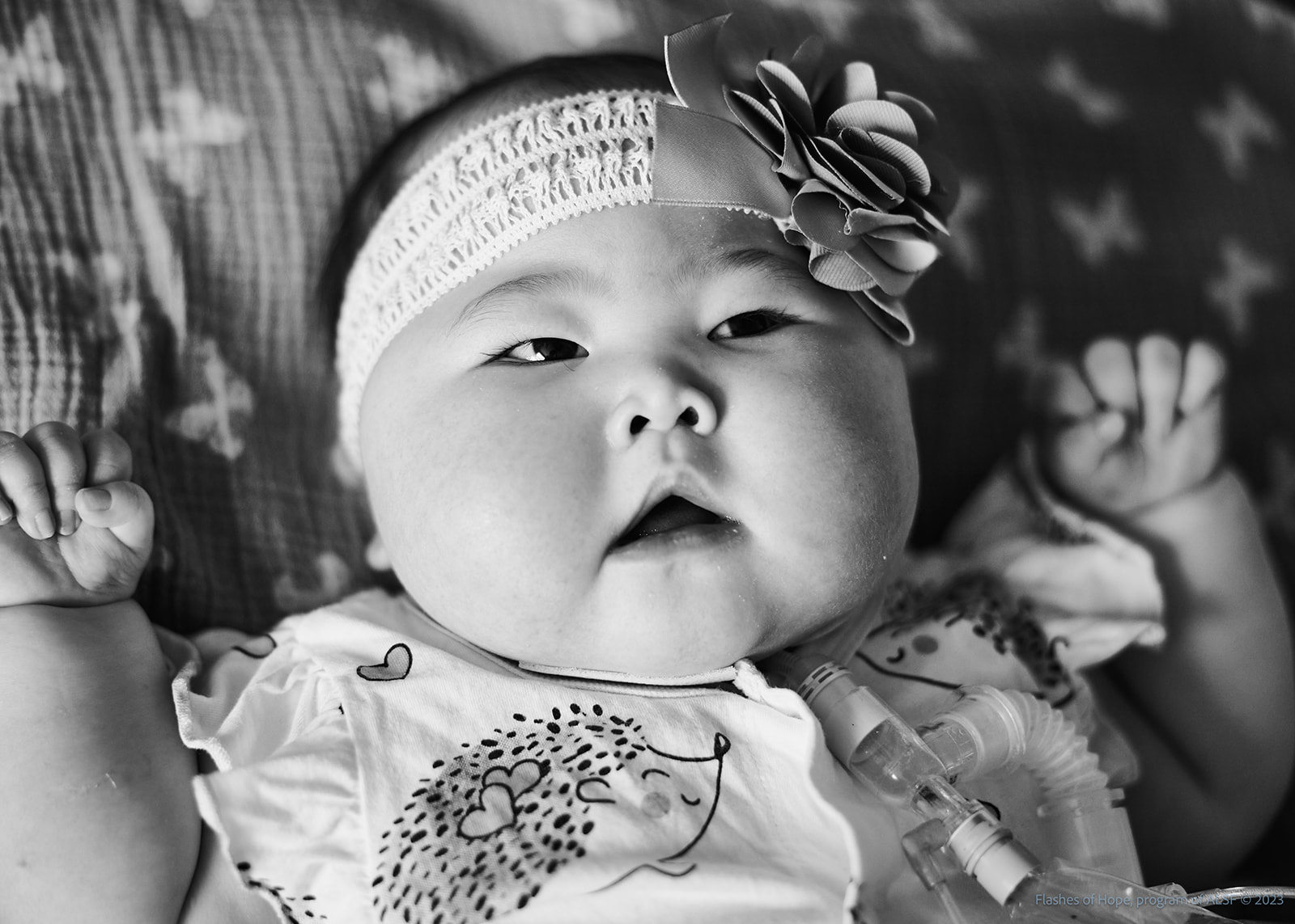Black and white closeup of Constance